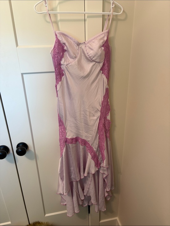 Free People Dresses & Skirts - Free People Lavender and Magenta Asymmetrical Slip Dress